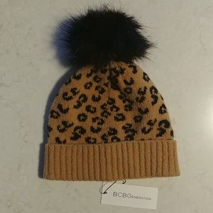 BCBG leopard print hat